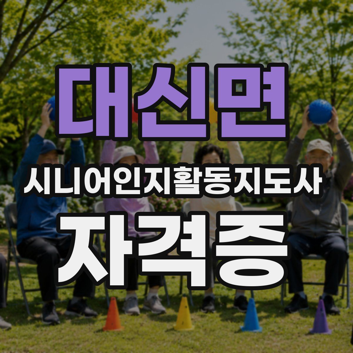 대신면 시니어인지활동지도사 자격증