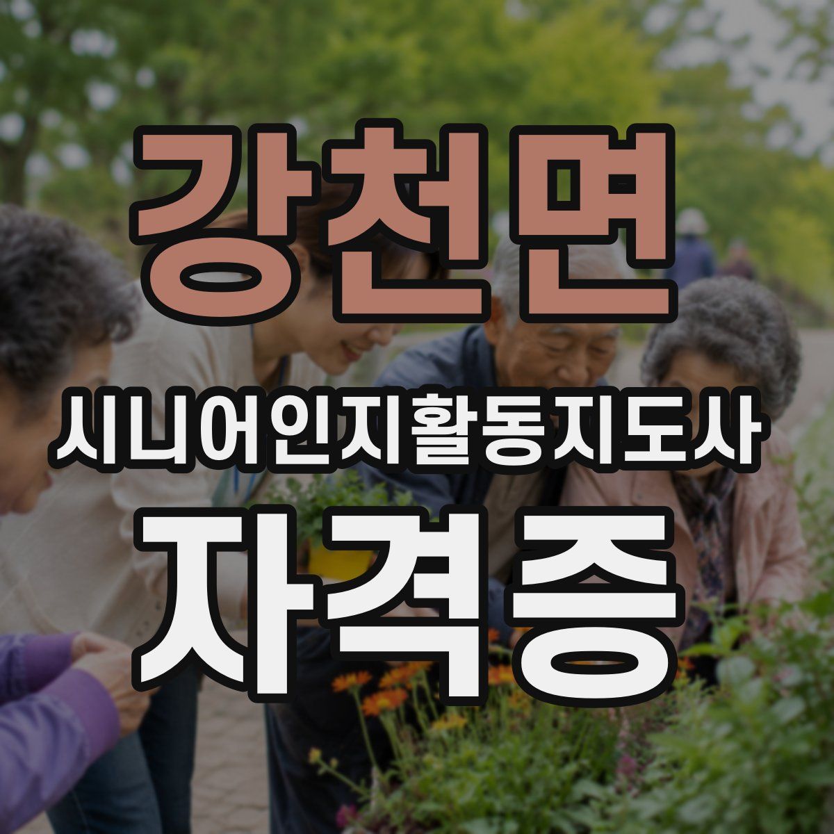강천면 시니어인지활동지도사 자격증