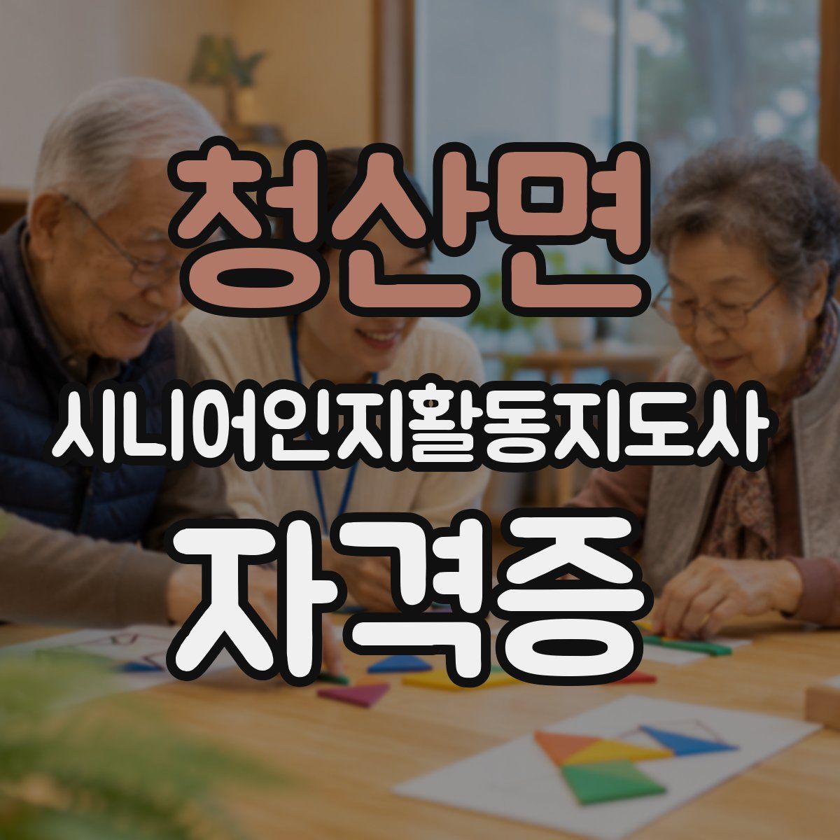 청산면 시니어인지활동지도사 자격증