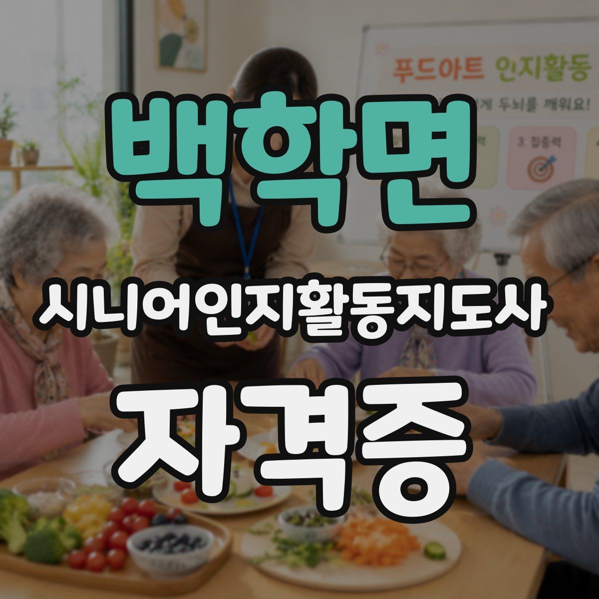 백학면 시니어인지활동지도사 자격증