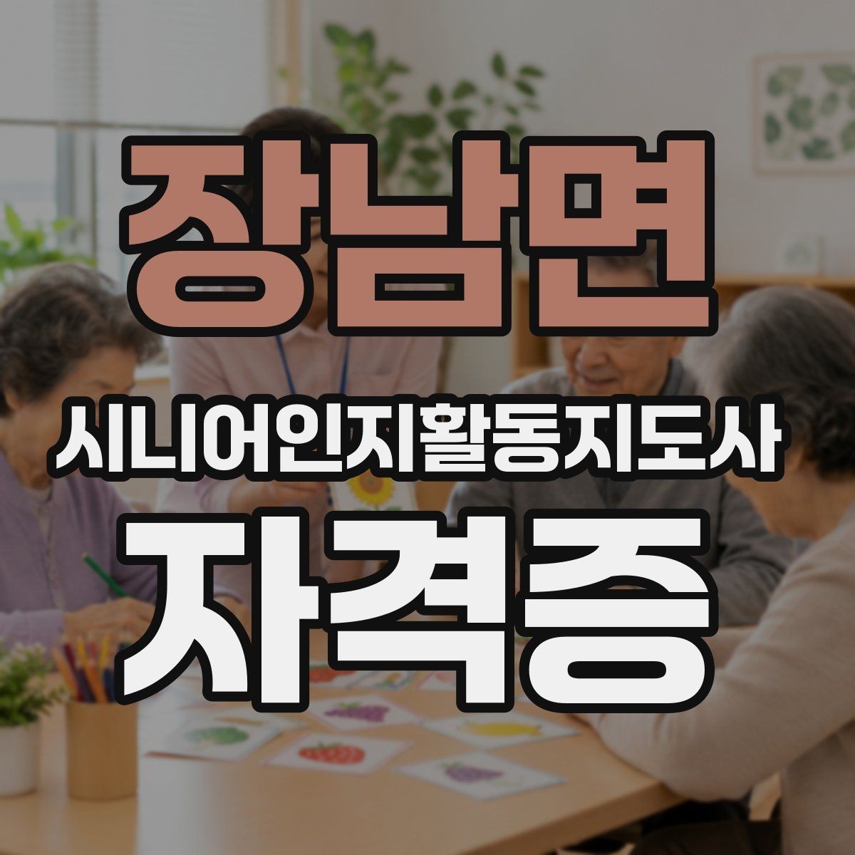 장남면 시니어인지활동지도사 자격증 커리어 전환에 도움이 될까