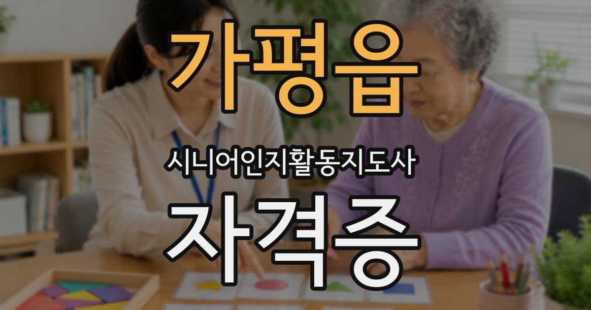 가평읍 시니어인지활동지도사 자격증
