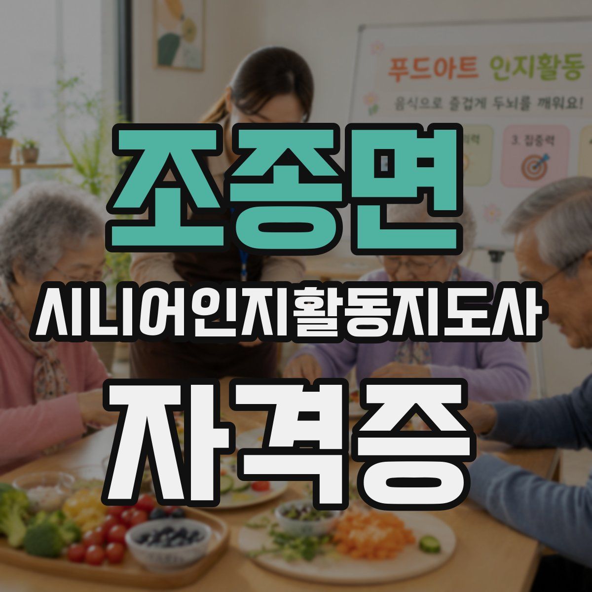 조종면 시니어인지활동지도사 자격증