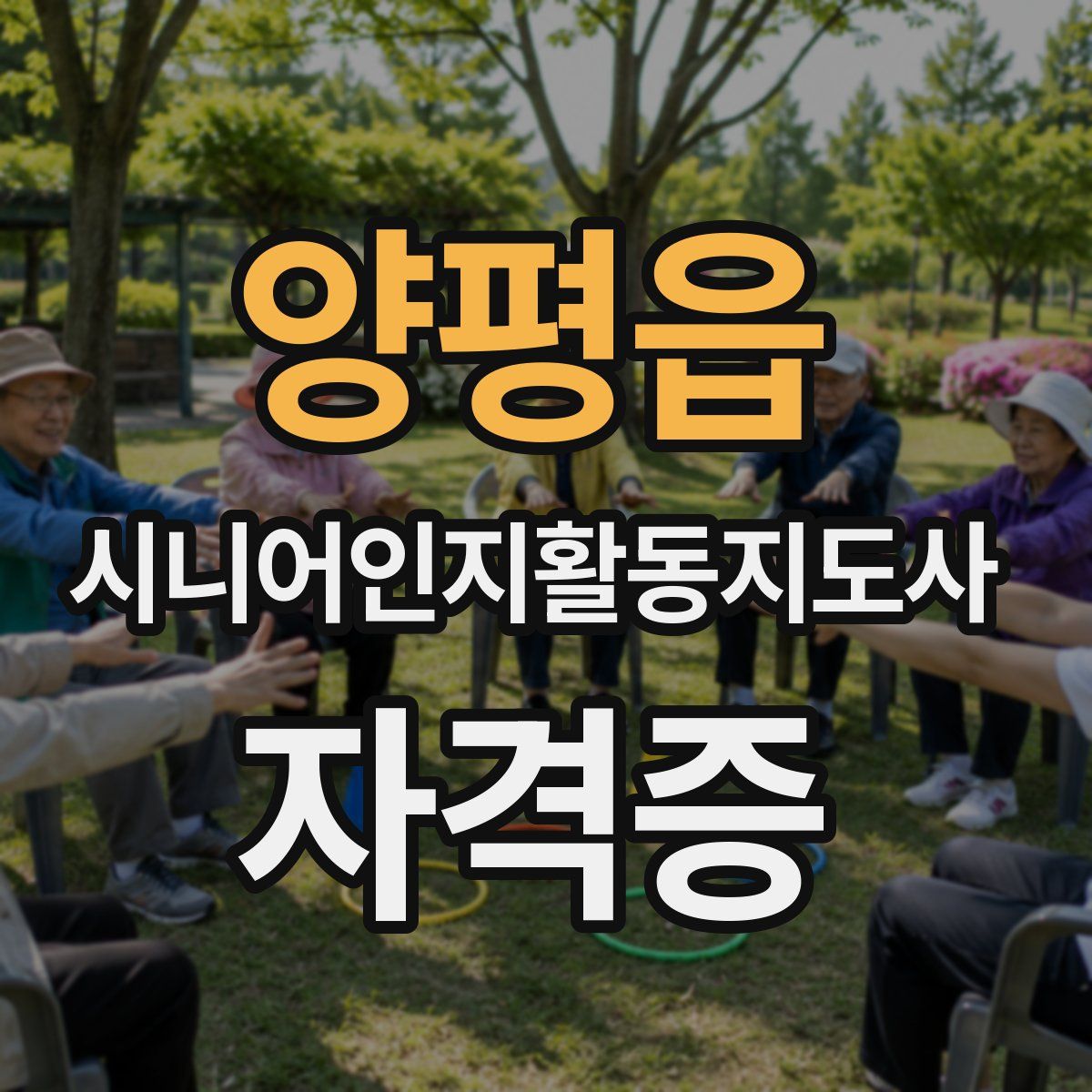 양평읍 시니어인지활동지도사 자격증