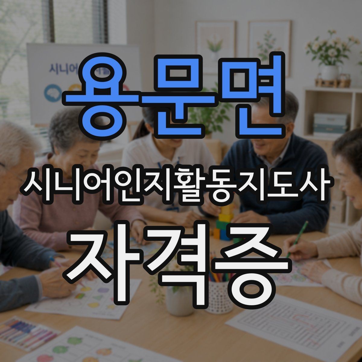 용문면 시니어인지활동지도사 자격증 공부 계획 세부 구성법