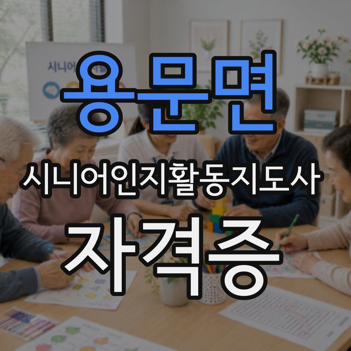 용문면 시니어인지활동지도사 자격증