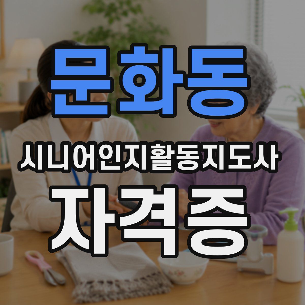 문화동 시니어인지활동지도사 자격증