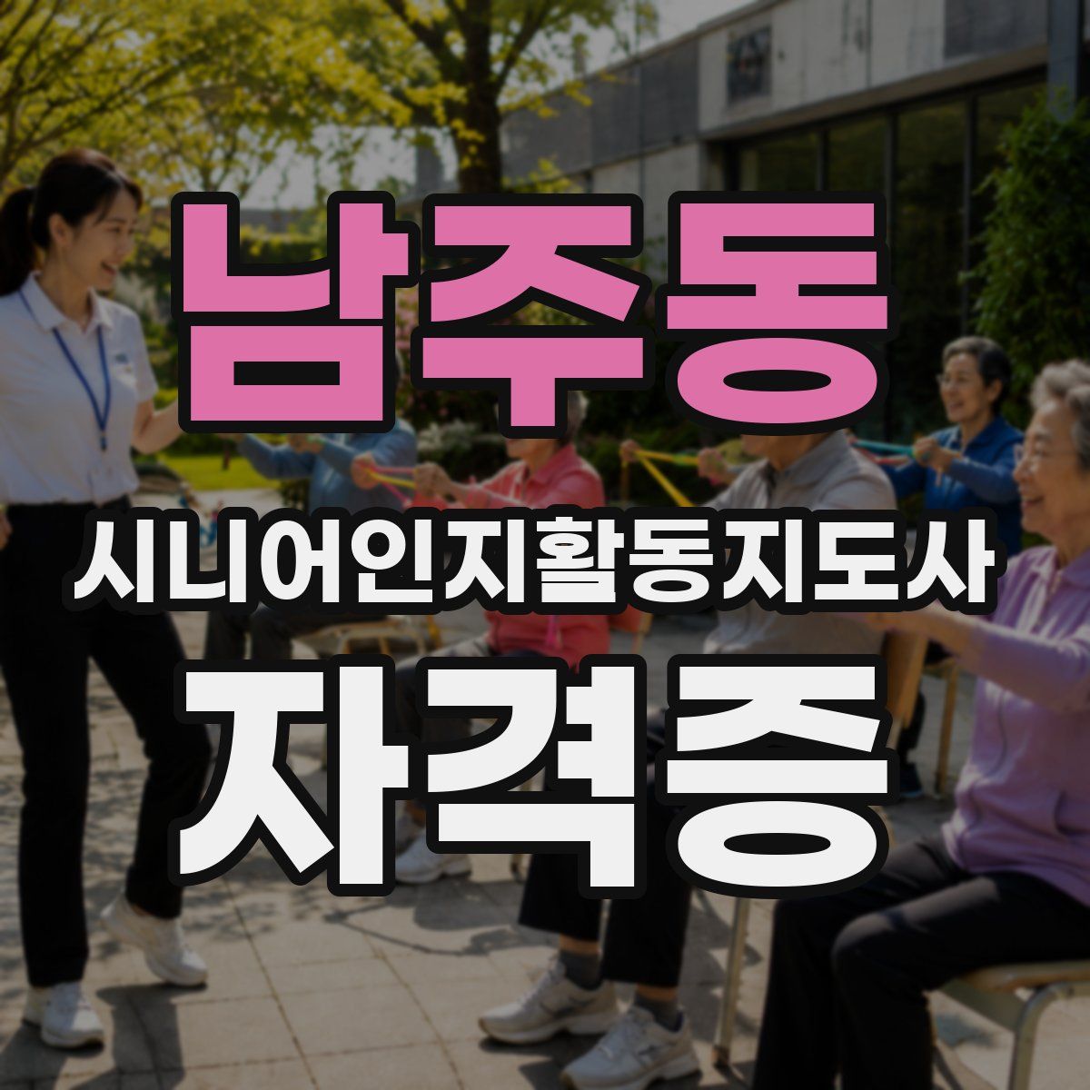 남주동 시니어인지활동지도사 자격증