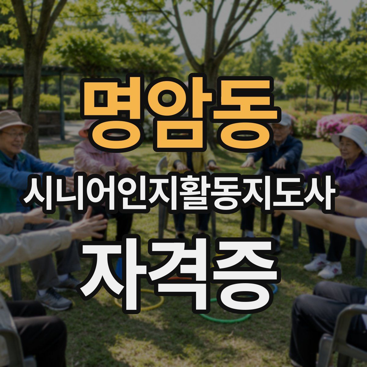 명암동 시니어인지활동지도사 자격증