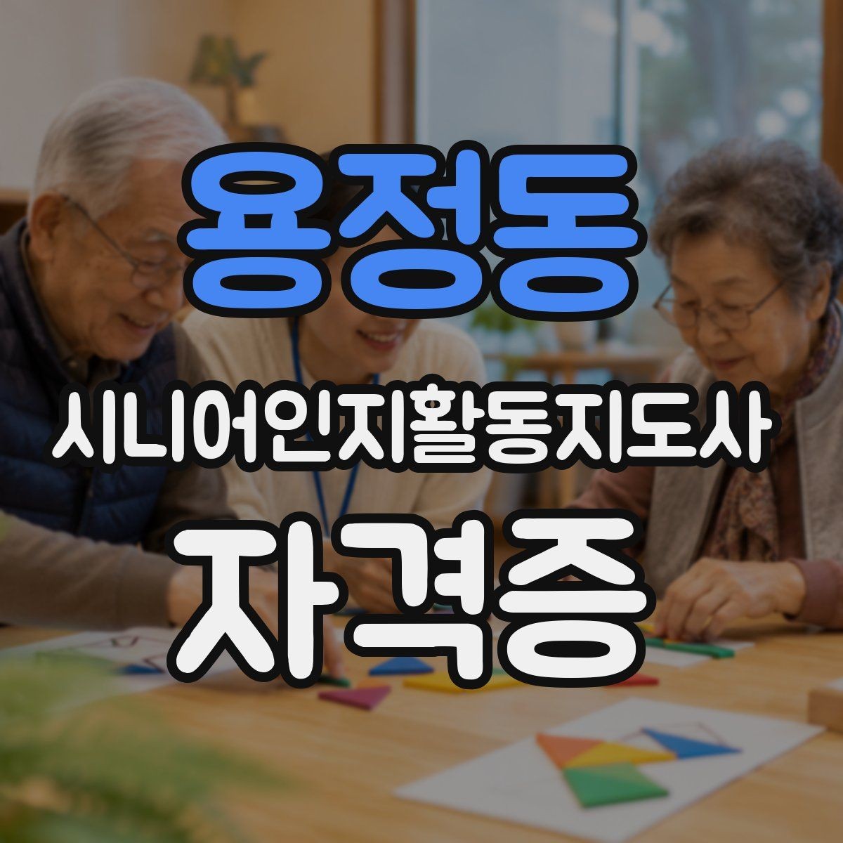 용정동 시니어인지활동지도사 자격증 준비 전 알아야 할 기본 정보