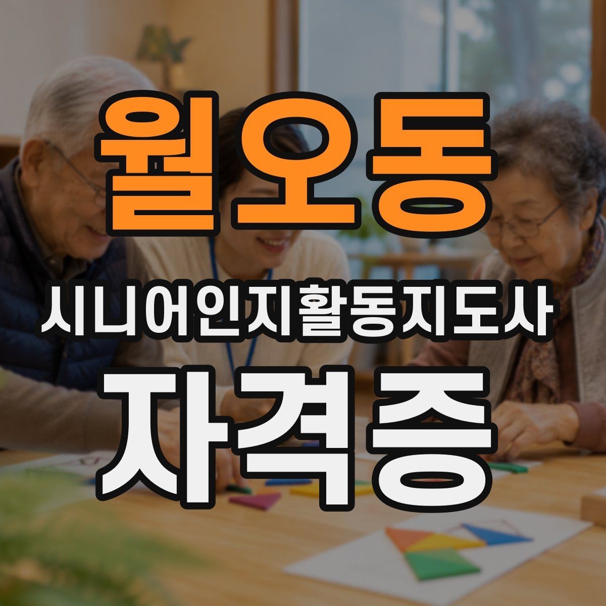 월오동 시니어인지활동지도사 자격증 취득 과정에서 꼭 확인할 부분