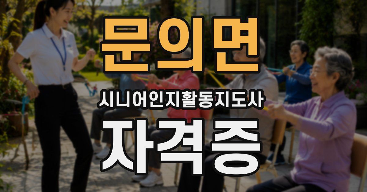 문의면 시니어인지활동지도사 자격증