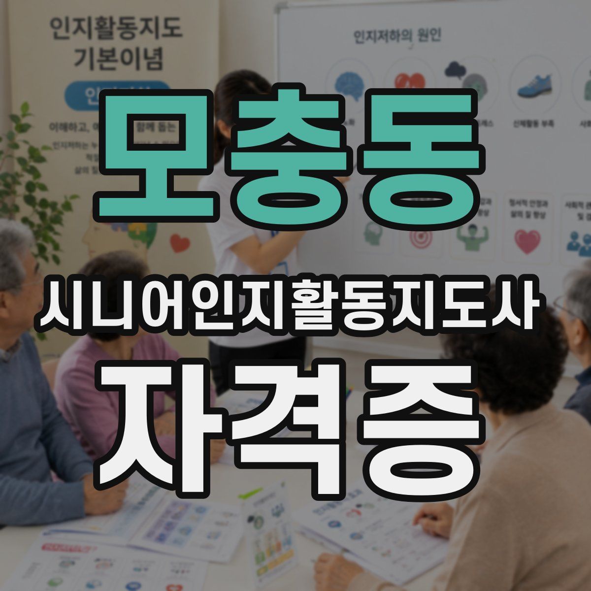모충동 시니어인지활동지도사 자격증