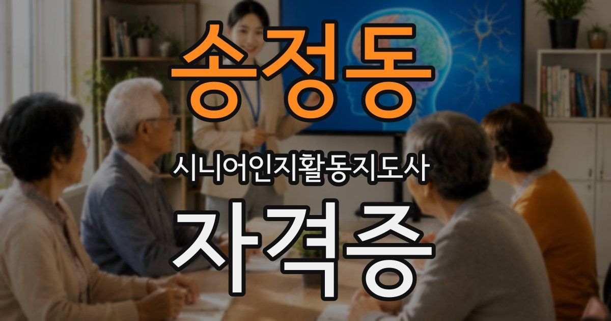 송정동 시니어인지활동지도사 자격증