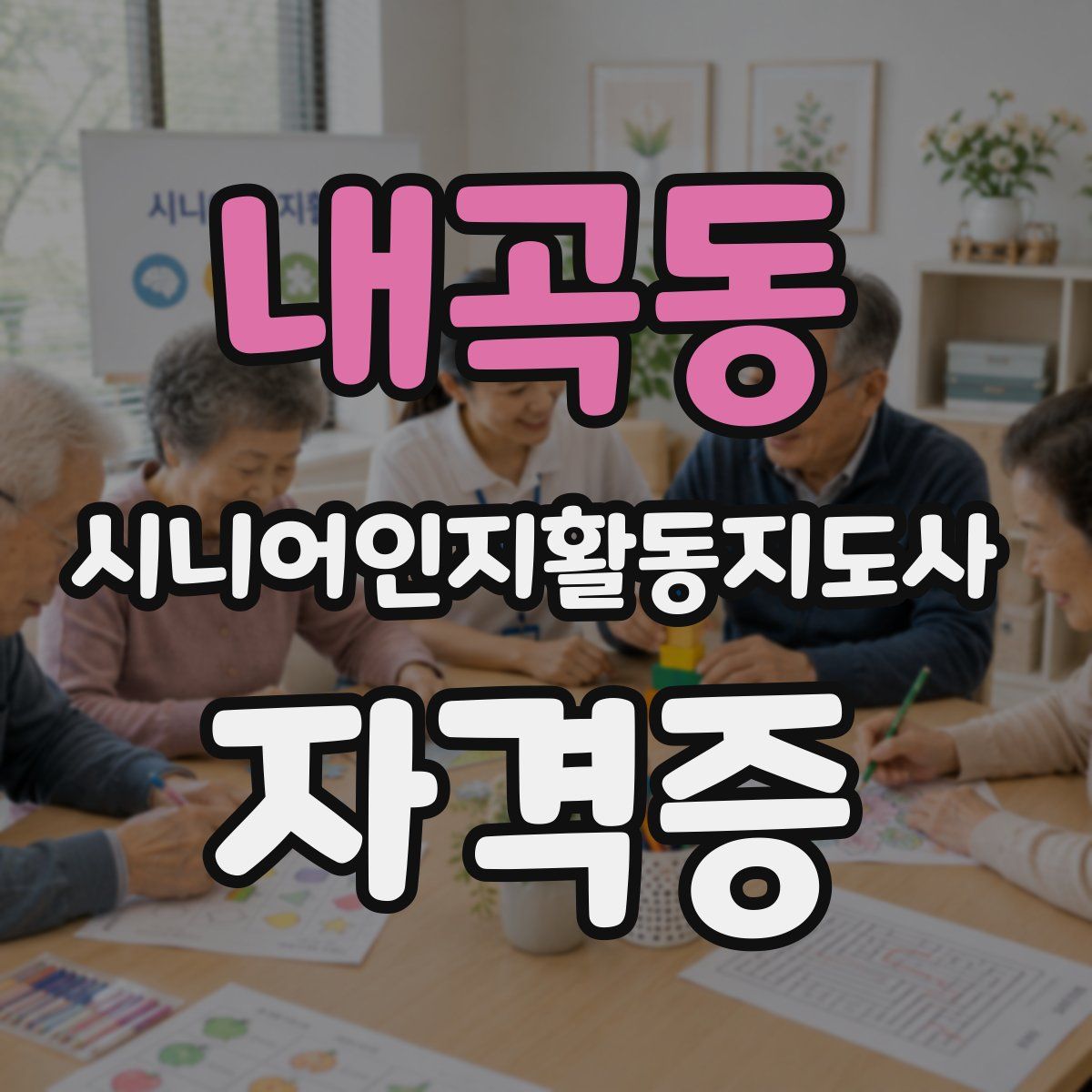 내곡동 시니어인지활동지도사 자격증