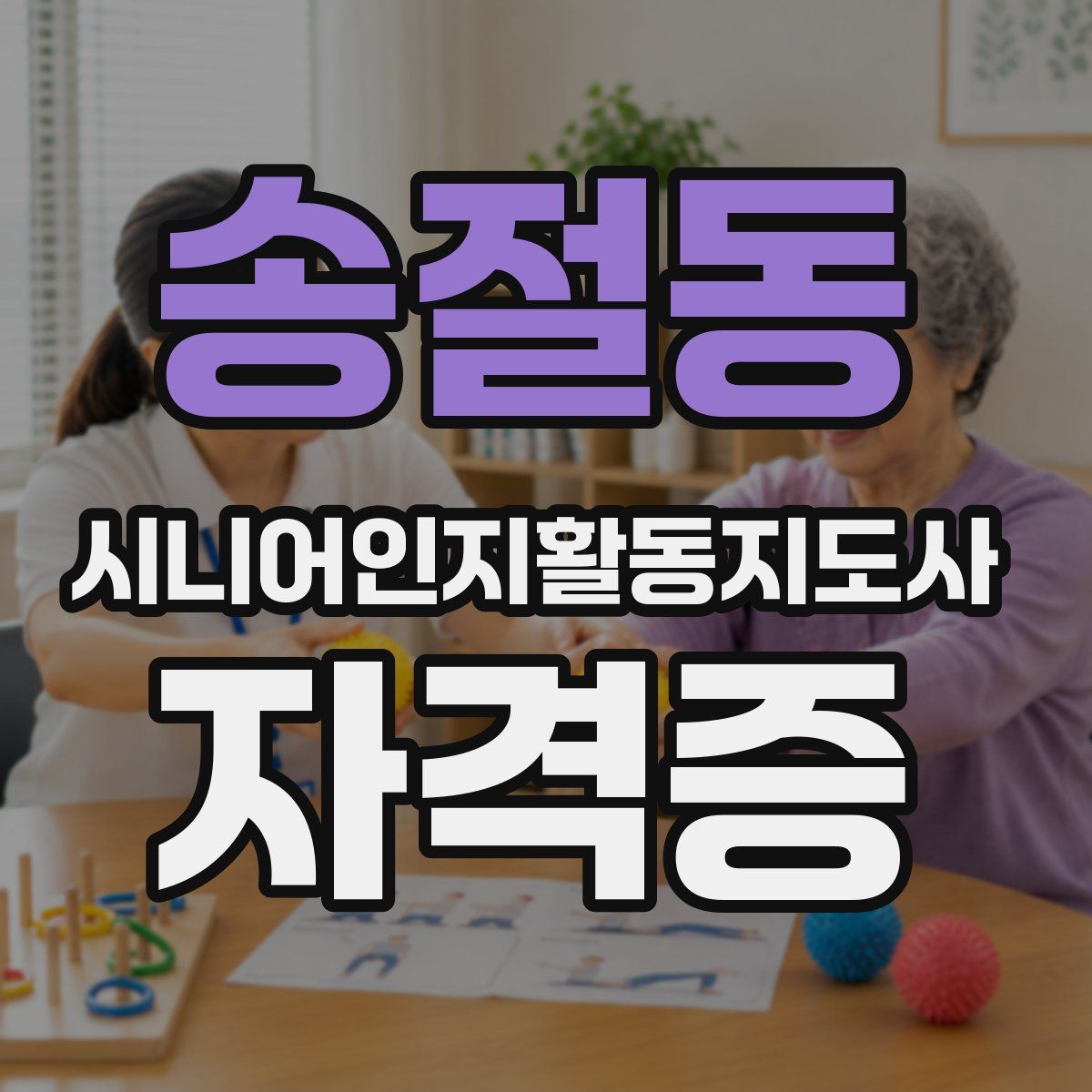 송절동 시니어인지활동지도사 자격증