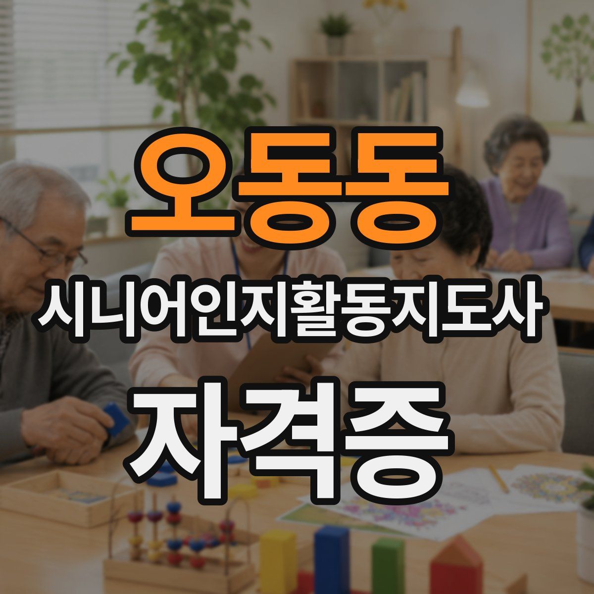 오동동 시니어인지활동지도사 자격증