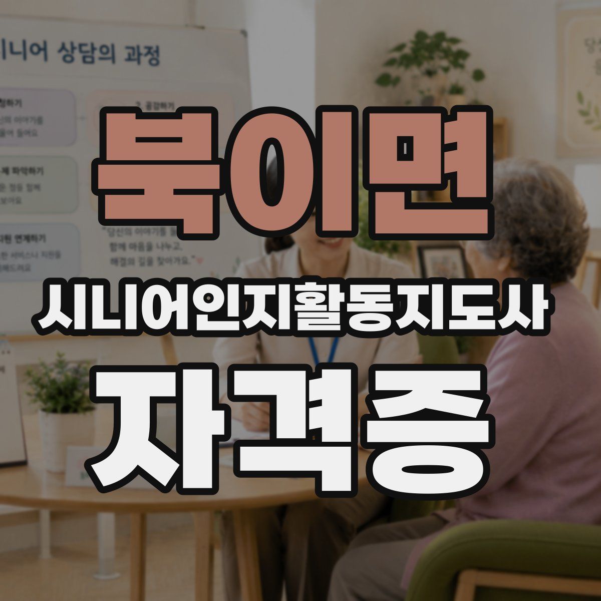 북이면 시니어인지활동지도사 자격증