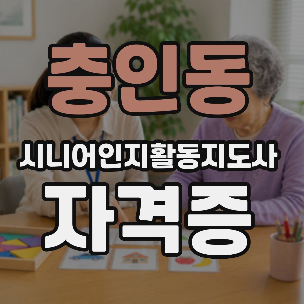 충인동 시니어인지활동지도사 자격증 취득 준비 방법
