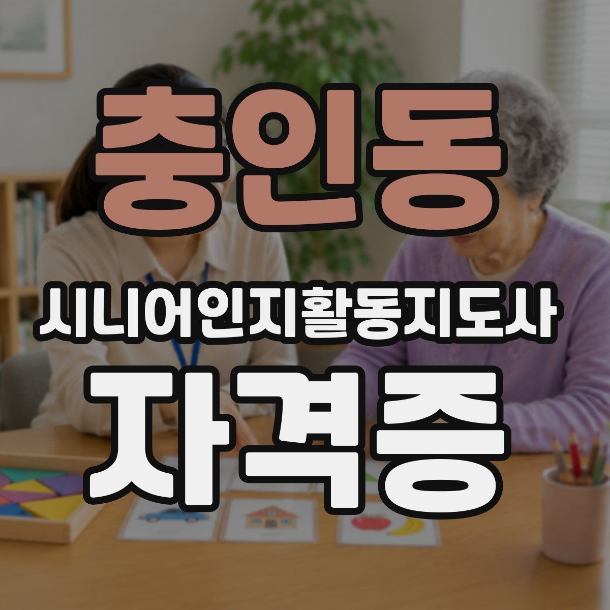 충인동 시니어인지활동지도사 자격증