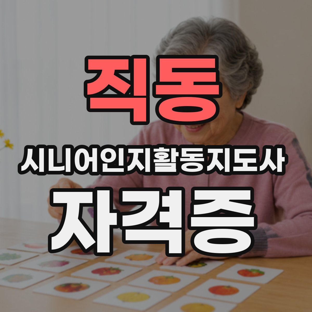 직동 시니어인지활동지도사 자격증