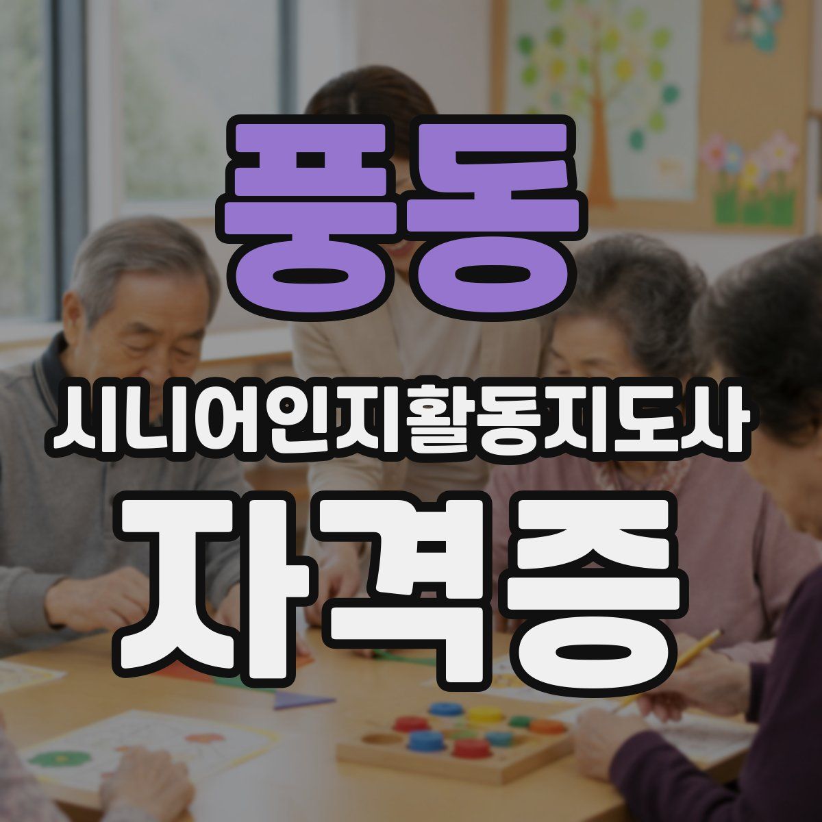 풍동 시니어인지활동지도사 자격증