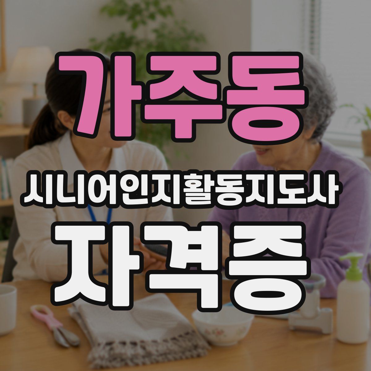 가주동 시니어인지활동지도사 자격증
