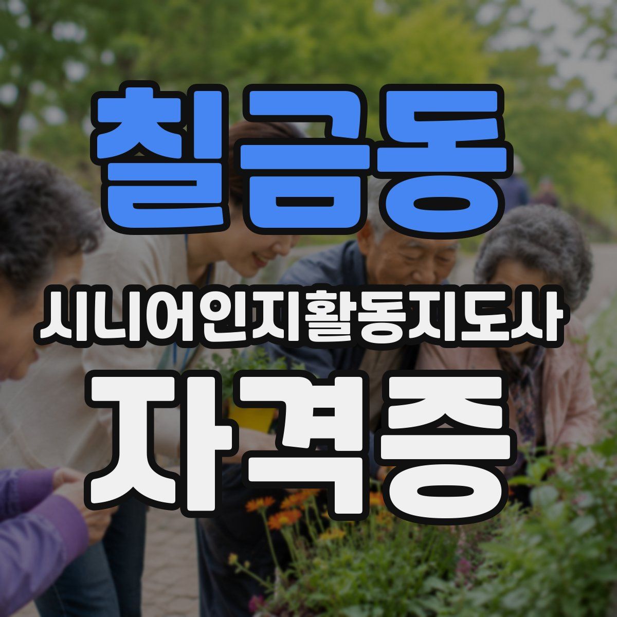 칠금동 시니어인지활동지도사 자격증