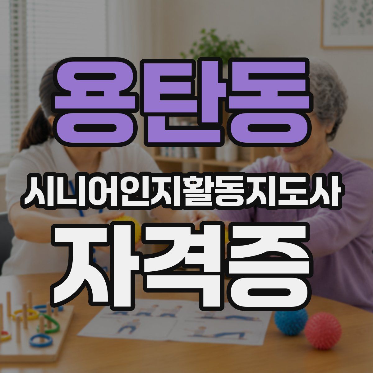 용탄동 시니어인지활동지도사 자격증