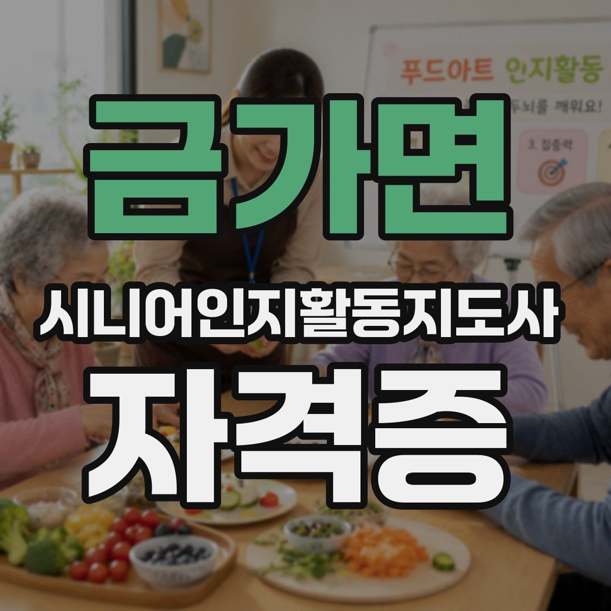 금가면 시니어인지활동지도사 자격증