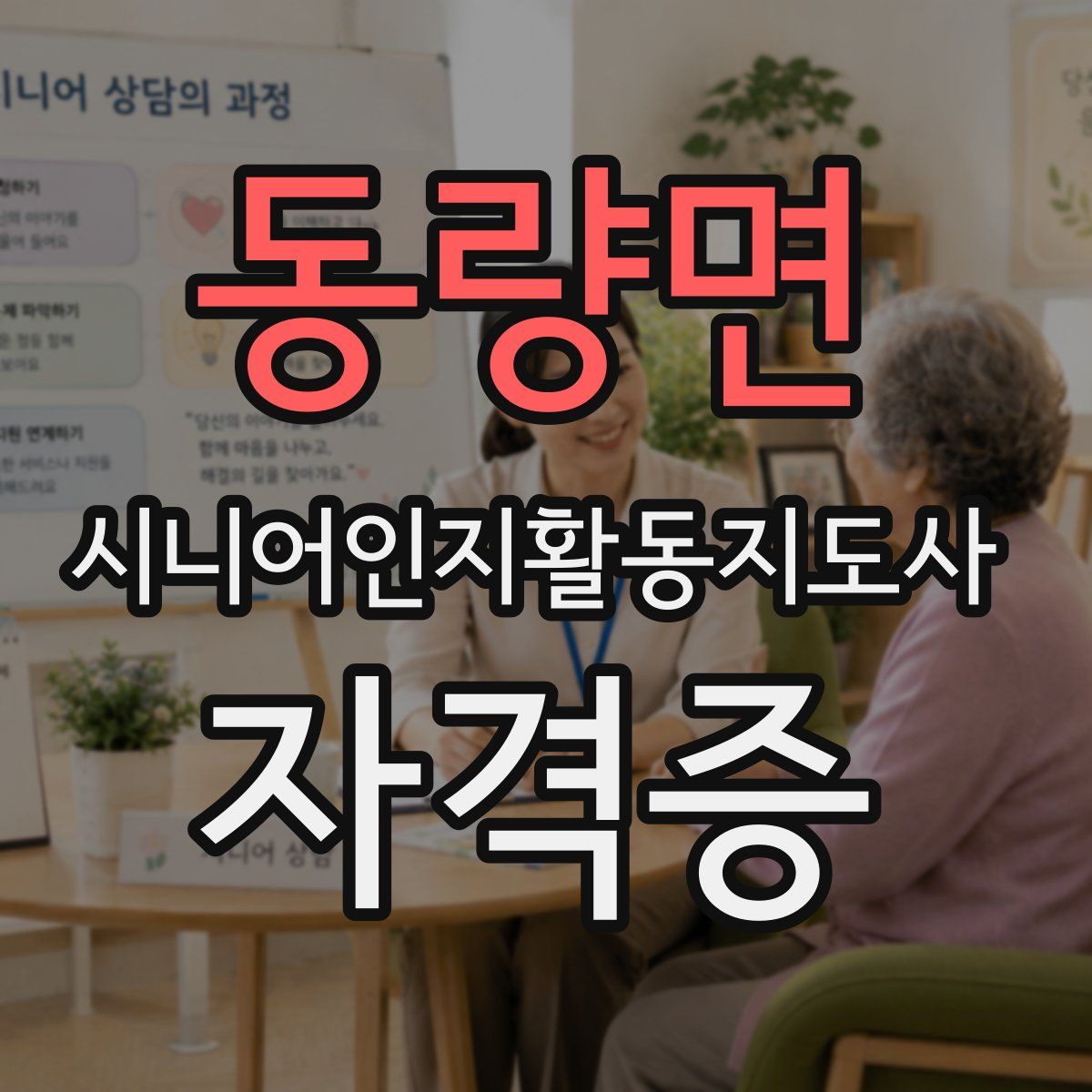 동량면 시니어인지활동지도사 자격증