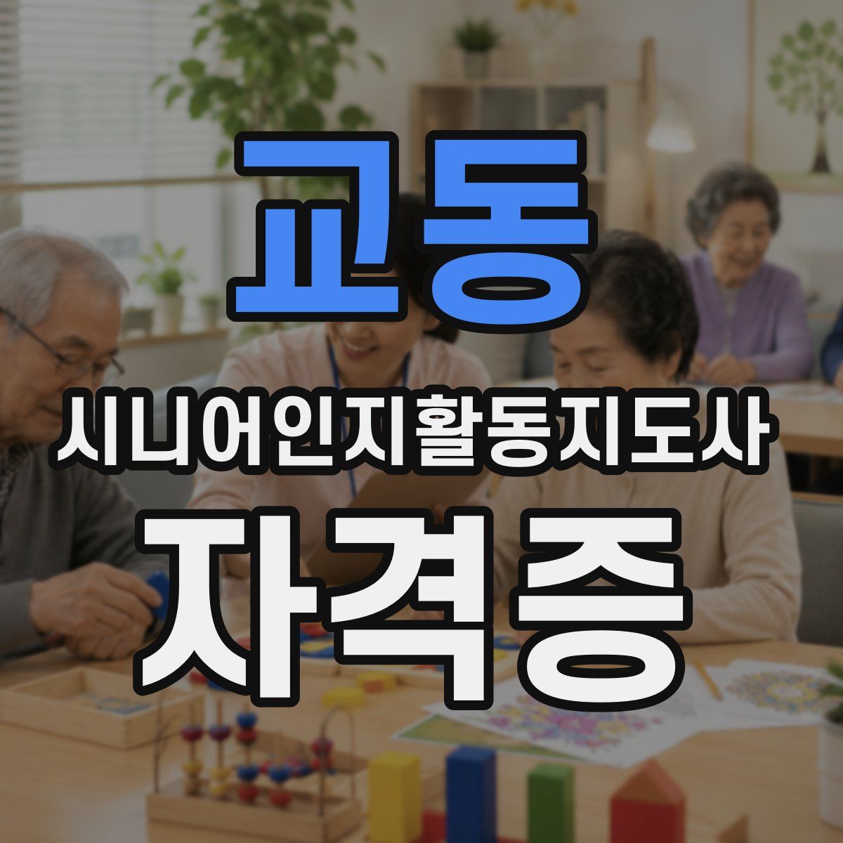교동 시니어인지활동지도사 자격증