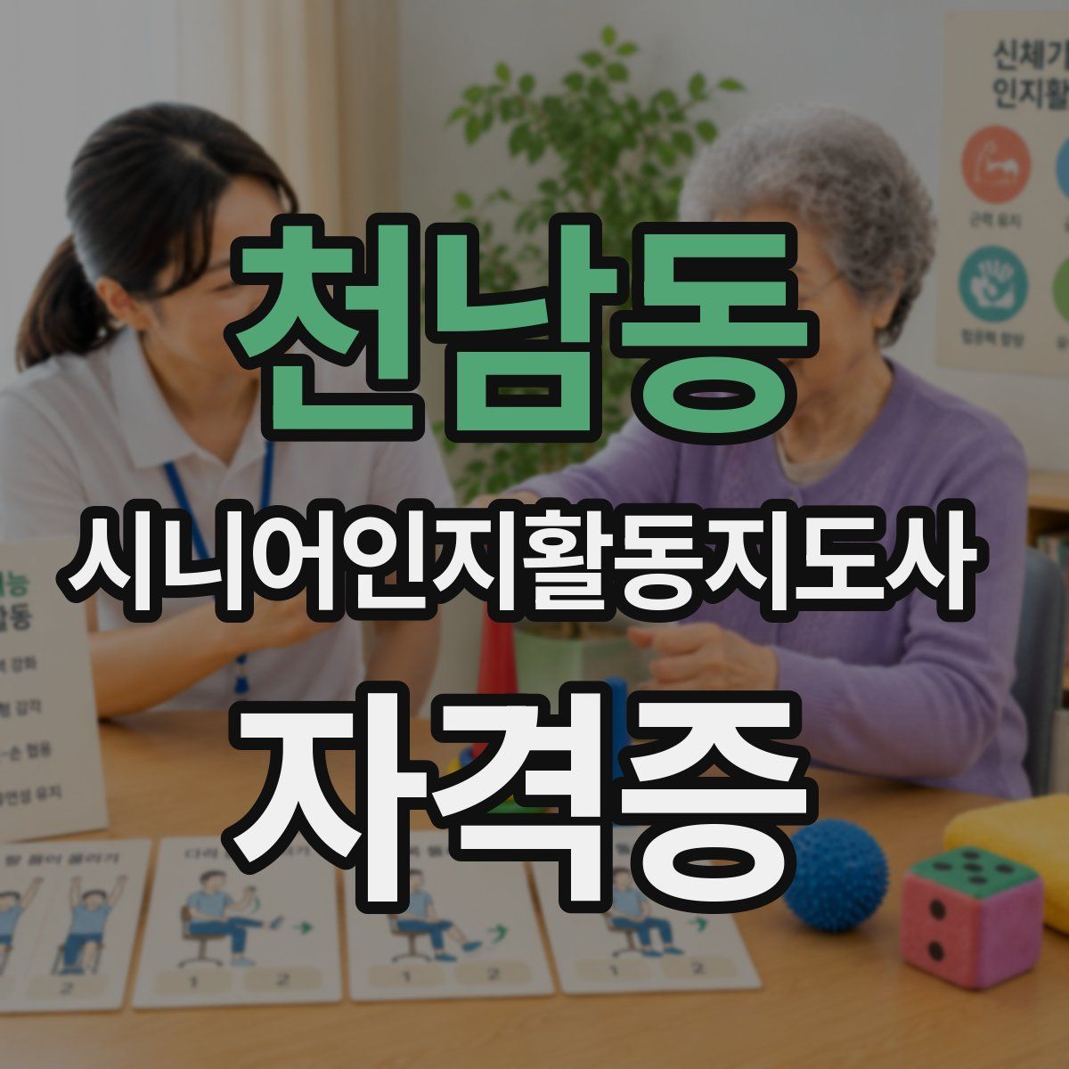 천남동 시니어인지활동지도사 자격증