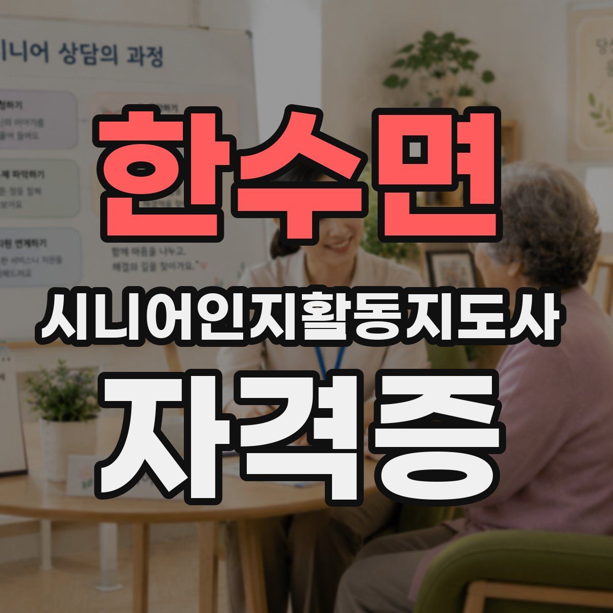 한수면 시니어인지활동지도사 자격증