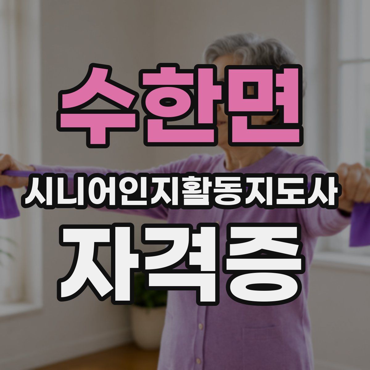 수한면 시니어인지활동지도사 자격증