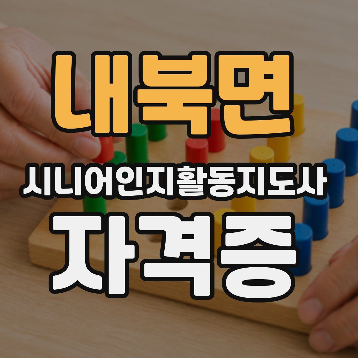 내북면 시니어인지활동지도사 자격증