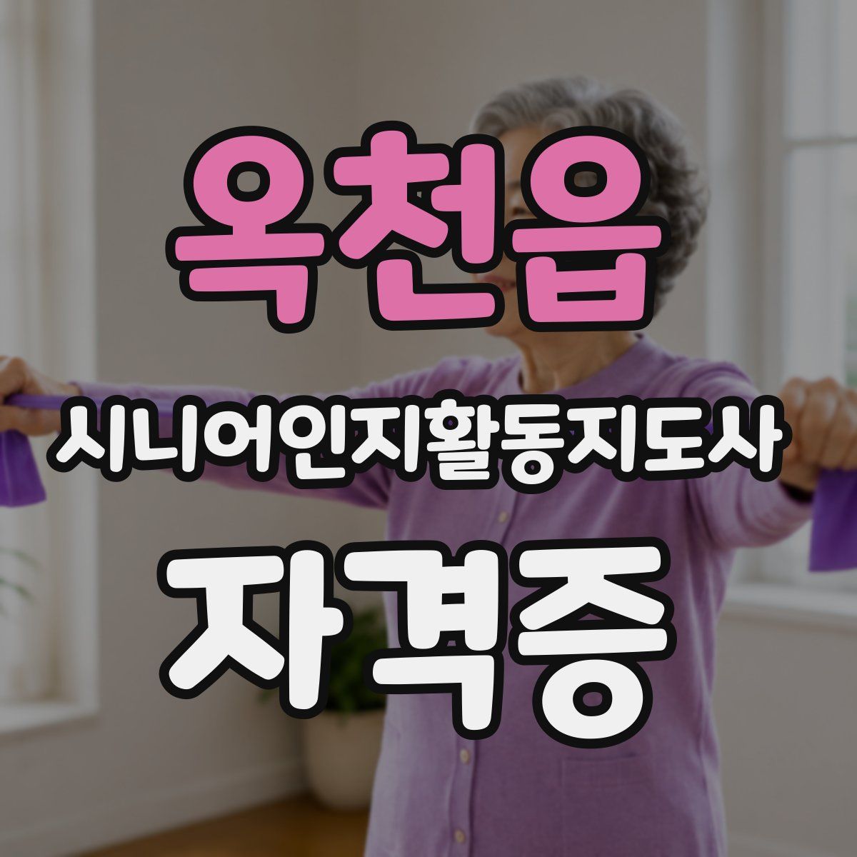 옥천읍 시니어인지활동지도사 자격증