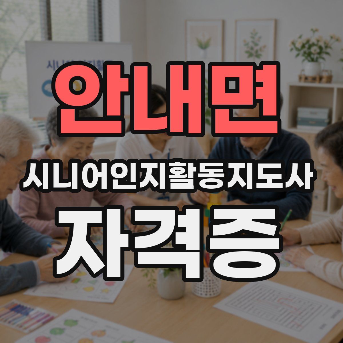 안내면 시니어인지활동지도사 자격증