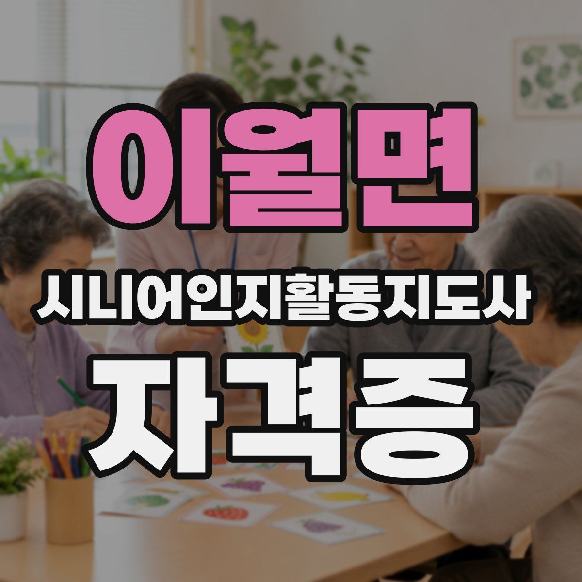 이월면 시니어인지활동지도사 자격증