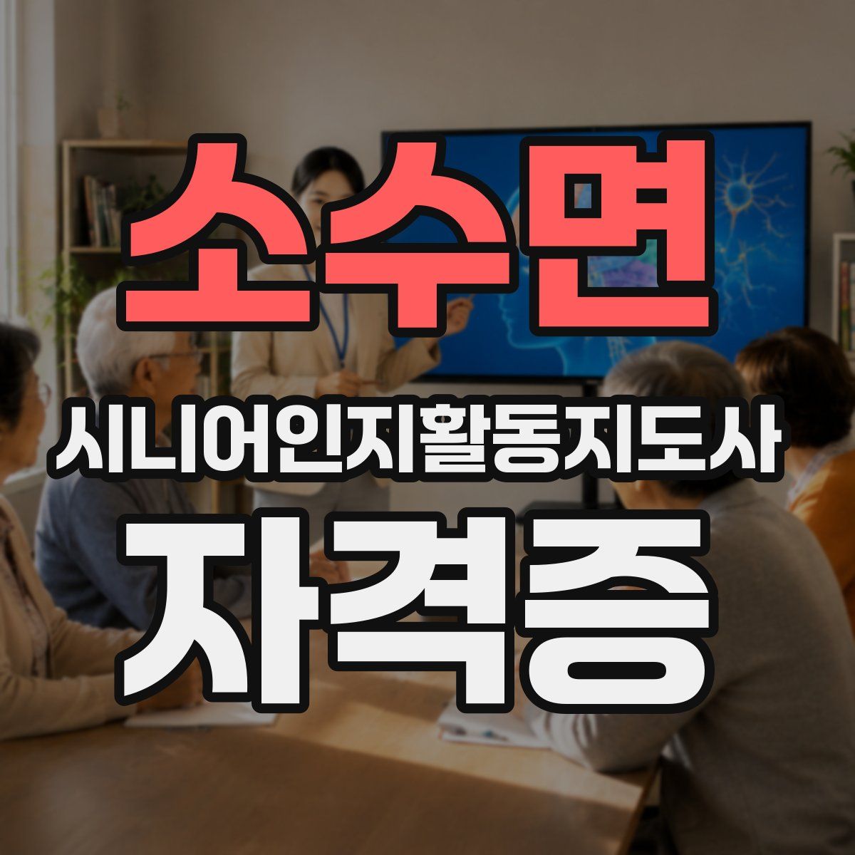 소수면 시니어인지활동지도사 자격증