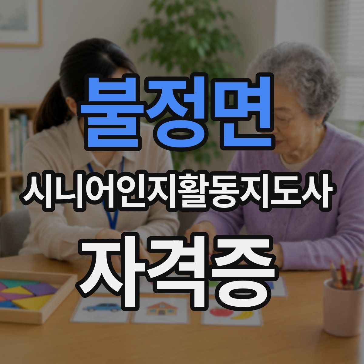 불정면 시니어인지활동지도사 자격증