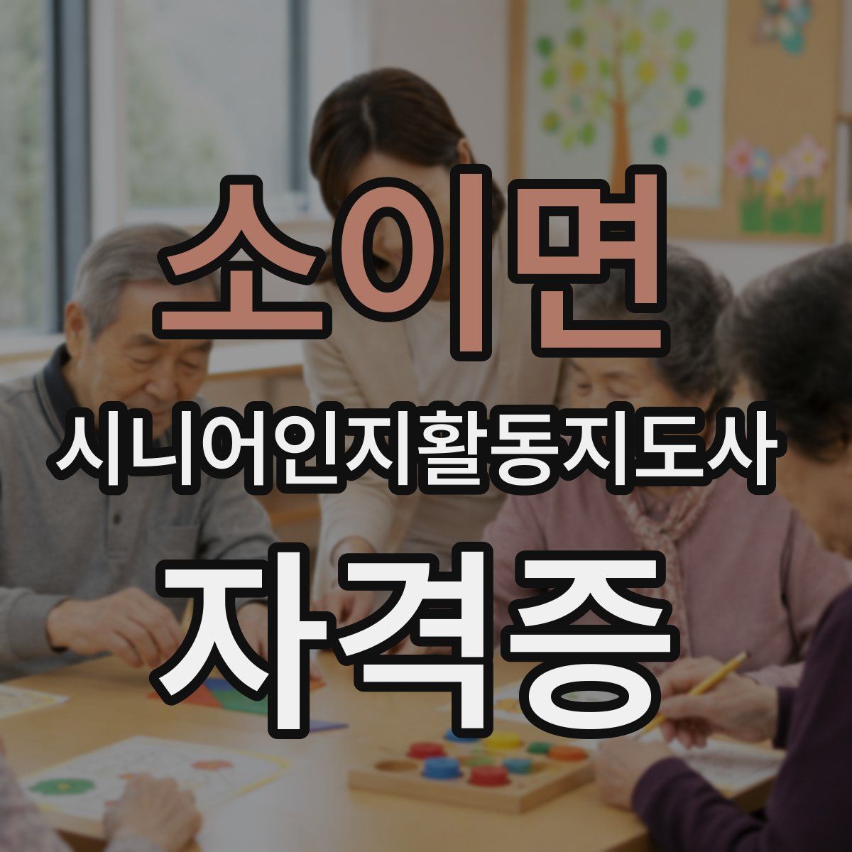 소이면 시니어인지활동지도사 자격증
