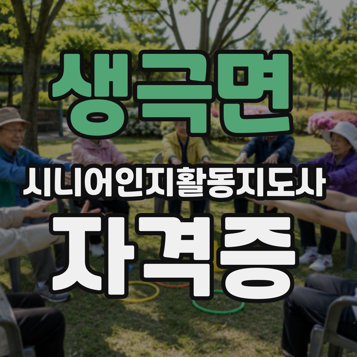 생극면 시니어인지활동지도사 자격증