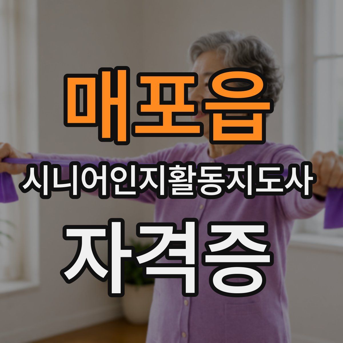 매포읍 시니어인지활동지도사 자격증
