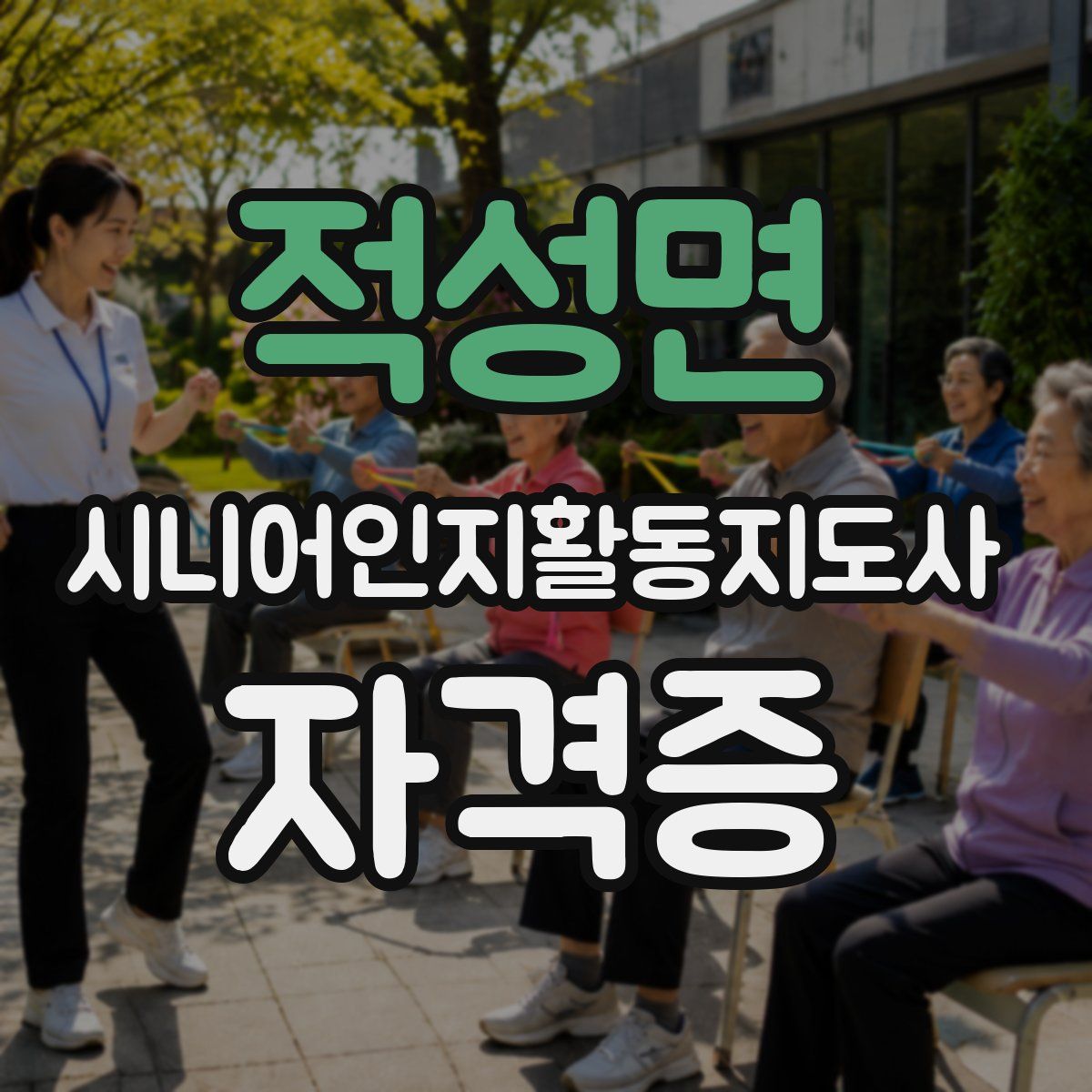 적성면 시니어인지활동지도사 자격증