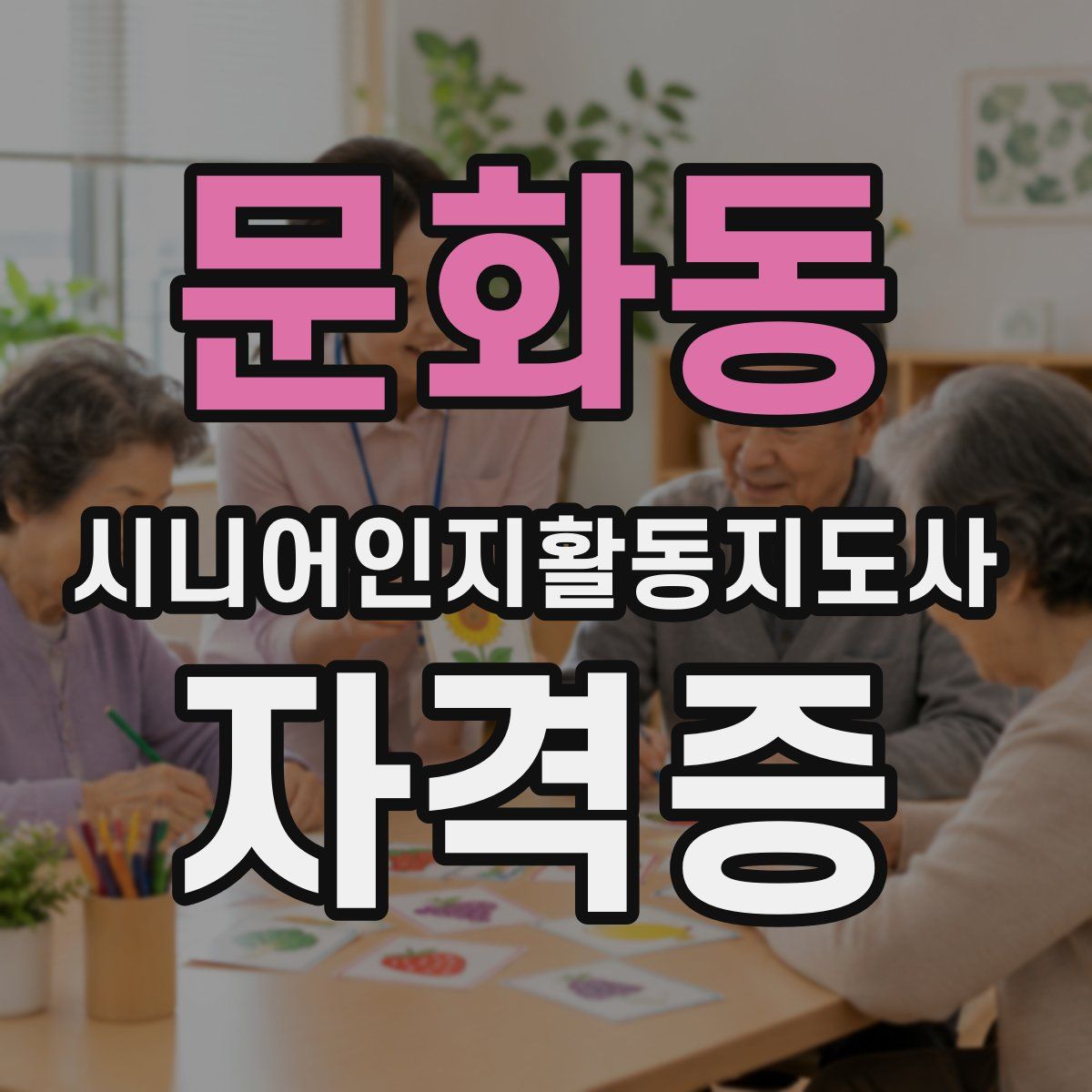 문화동 시니어인지활동지도사 자격증