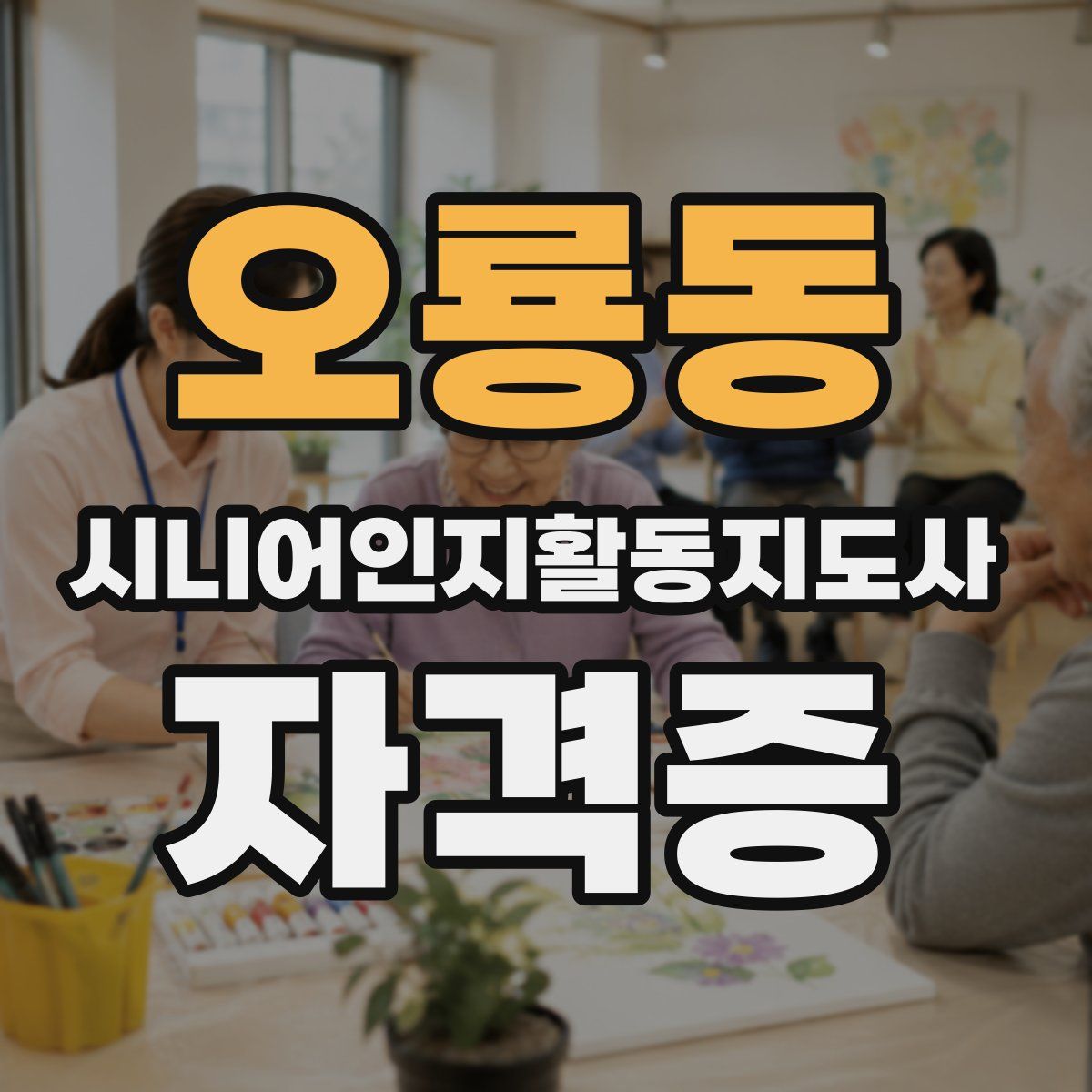 오룡동 시니어인지활동지도사 자격증