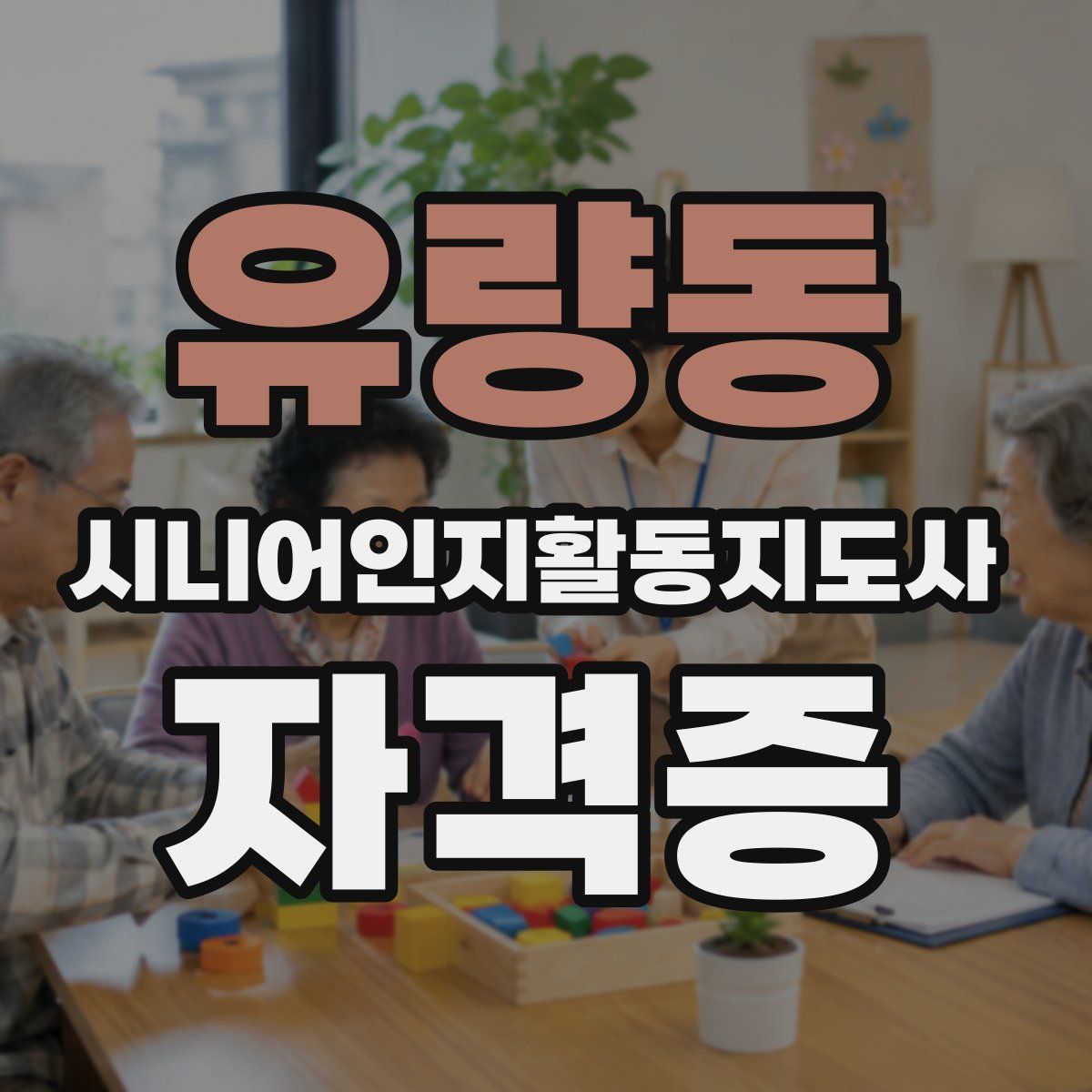 유량동 시니어인지활동지도사 자격증