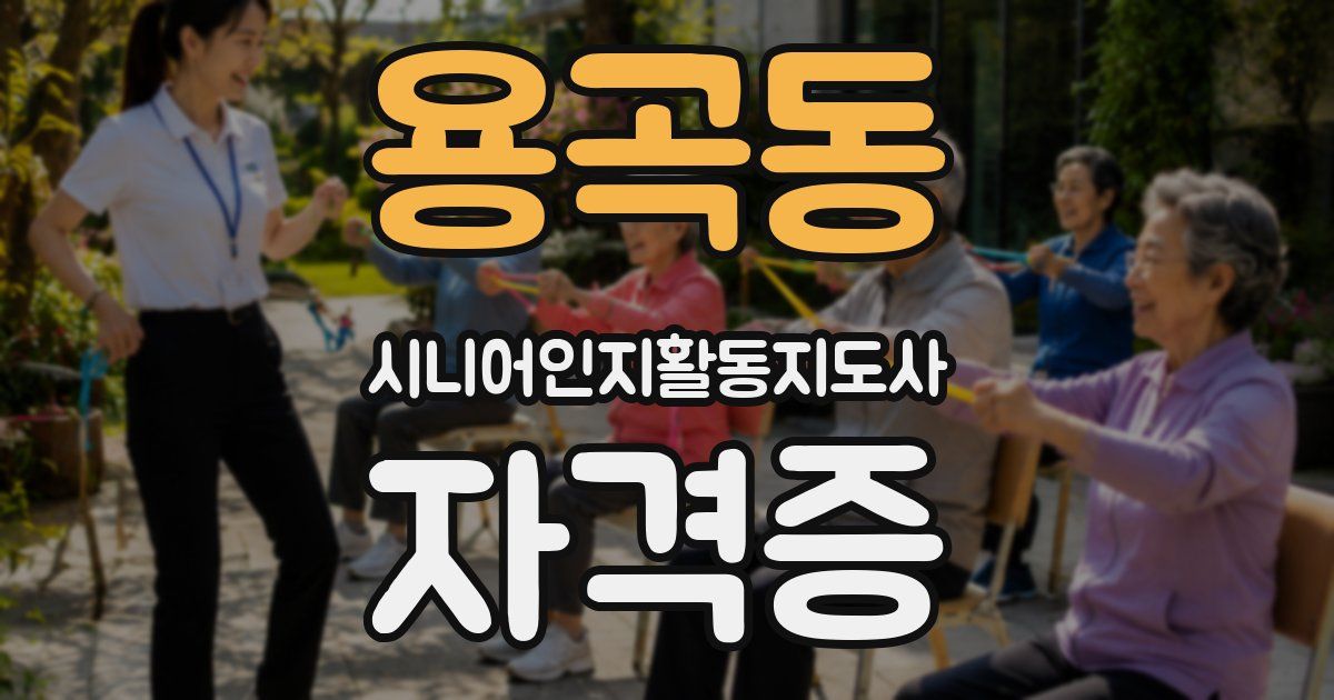 용곡동 시니어인지활동지도사 자격증