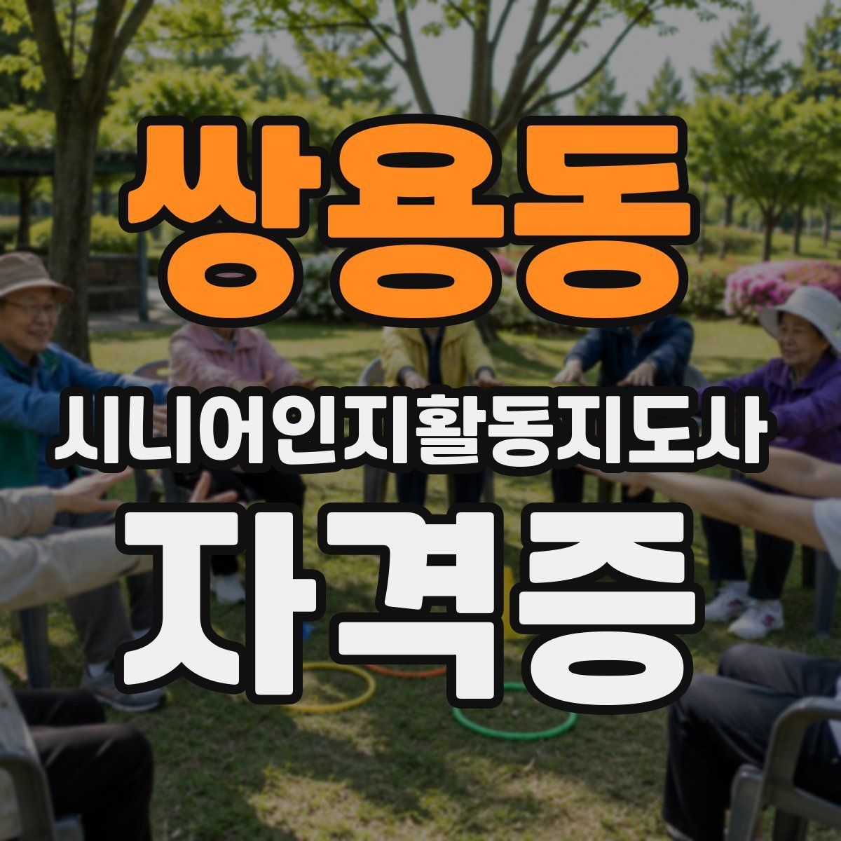쌍용동 시니어인지활동지도사 자격증